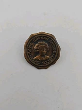 Vtg 1930s Little Orphan Annie Radio Secret Society Pin Badge Ovaltine Premium 