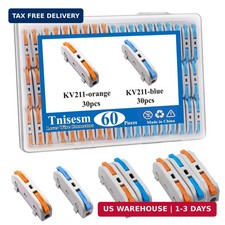 60PCS Lever Wire Connectors AWG28-12, Quick Connect Electrical Splicing