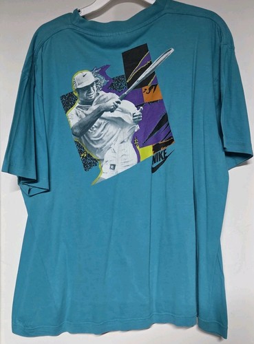 VTG 90s Nike Chalenge Court Andre Agassi Tennis T-Shirt Men L
