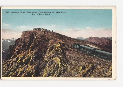 Mt McClellan Colorado 14,007 Feet High Grays Peak Route Summit Train People