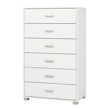 Cassettiera Salvaspazio 6 Cassetti Mobile Settimino Legno 68x40x115 cm