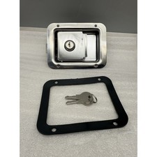 Stainless Steel Paddle Handle Lock Door Latch Heavy Duty Flush Mount W/Key READ