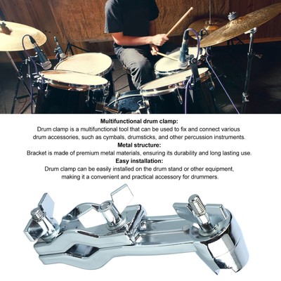 Drum Clamp Metall Winkel verstellbar platzsparend Drum Clip Beckenhalterung TPG