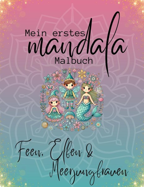Mandala Malbuch Feen Elfen Meerjungfrauen 1. Klasse 32 Seiten Malbuch-image