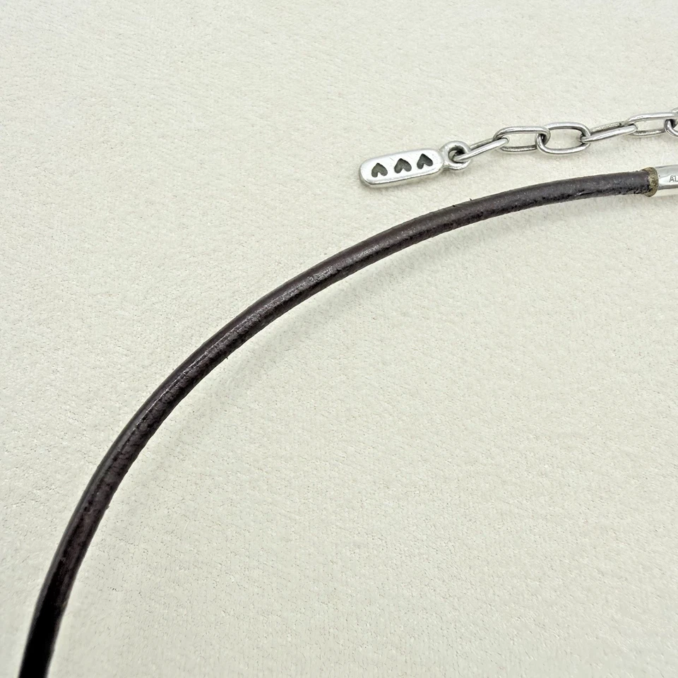 Pandora Collar de Cordón de Cuero Negro Ajustable 15.5-18 pulgadas de Largo Apilable Foto 4 de 4