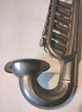 Vintage Japan Jazzophone Sax A Flute Toy Bugle Trumpet Horn Tin 6 Valves Child