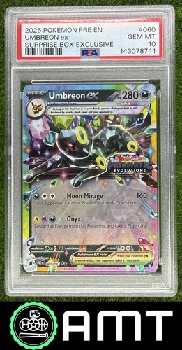 Umbreon ex PSA 10 2025 Prismatic Evolutions Surprise Box Exclusive #060/131 8741