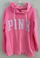 Victoria's Secret Pink Campus Hoodie Pullover womens XS crossover Hot Pink NEW