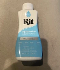 Four - Rit Liquid  Fabric Dye Rose Quartz, Emerald, Taupe, Aquamarine 8 Fl Oz.