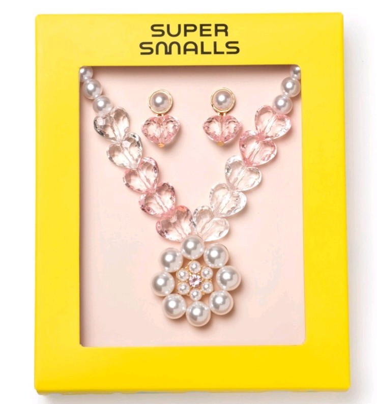 Super Smalls Pink Necklace and Earrings Set, NWT