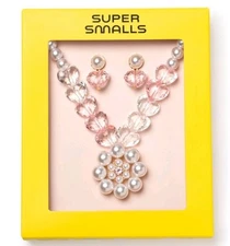 Super Smalls Pink Necklace and Earrings Set, NWT