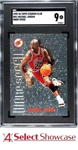 1995-96 TOPPS STADIUM CLUB WARP SPEED #WS1 MICHAEL JORDAN BULLS HOF SGC 9 MINT