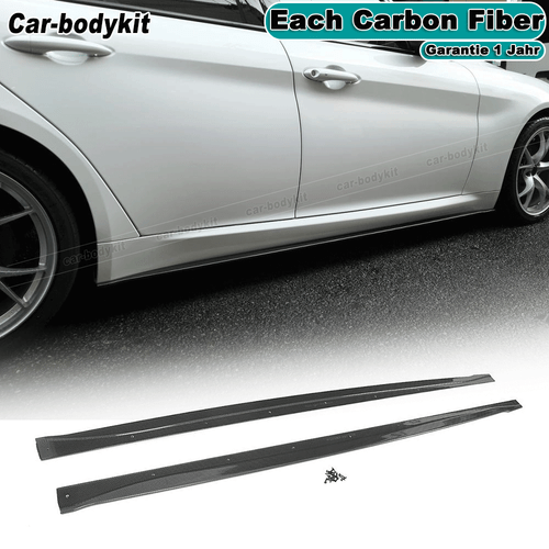 Für Alfa Romeo Giulia Limo Carbon Seitenschweller Ansätze Side Skirts Spoiler  - 第 1/15 張圖片