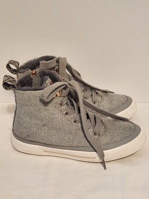 ROXY Ivan Fur Women Size 8 High-Top Shoes Sneakers Boots Grey Laced