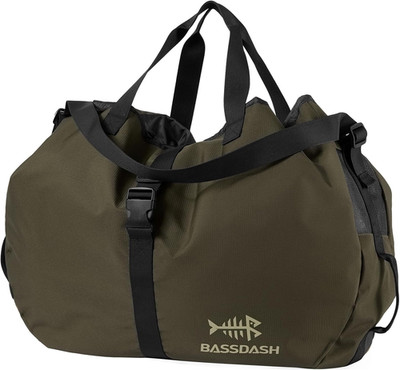 BASSDASH Wader Bag Foldable with Changing Mat Shoulder Strap Handles Mesh Boot S