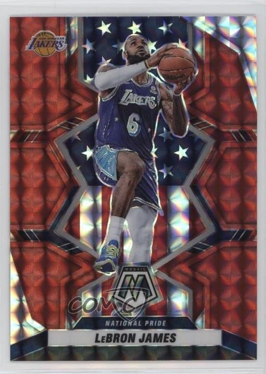 2021-22 Panini Mosaic National Pride Red Mosaic Prizm LeBron James #246 0c6