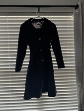 Eliza J Women’s Black Wool Blend Coat 2 Petite