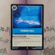 Disney Lorcana Card, Fishbone Quill 168/204 Rare Regular NM English