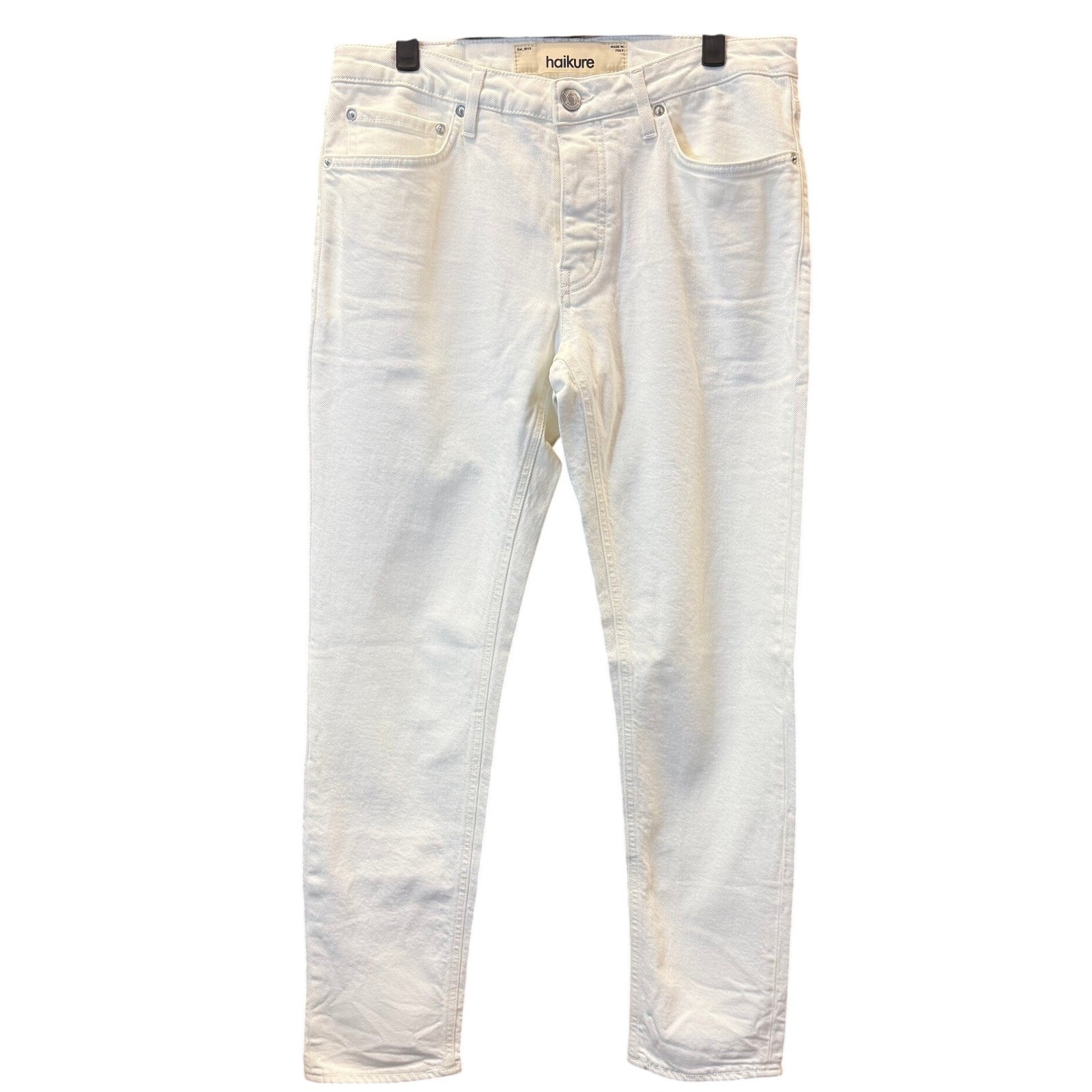 Haikure Cleveland Crop Jeans Bianco Comfort Pure Ecru Size 31 White Denim