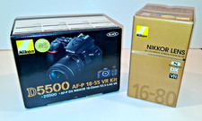 Nikon D5500 24.2MP DX DSLR with AF-S DX 16-80mm 2.8-4.0 VR Lens  Extras