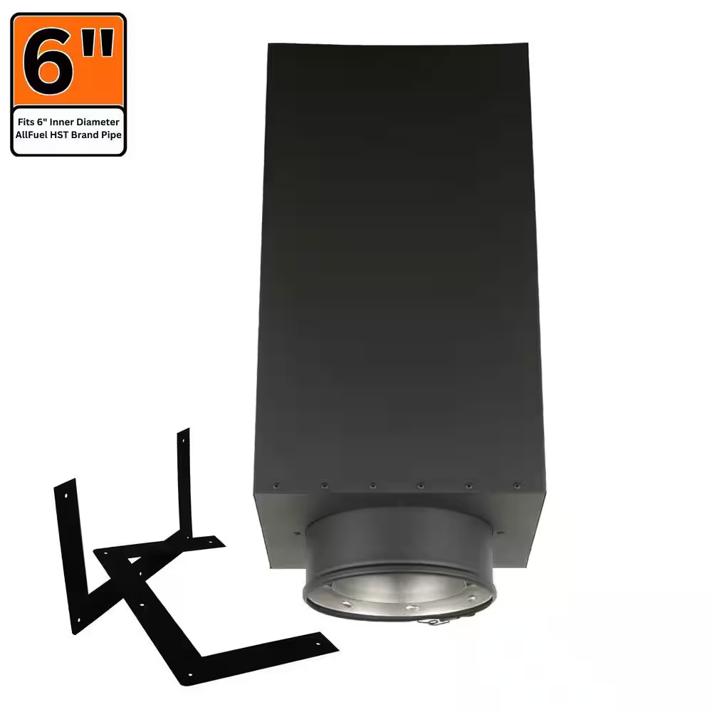 6 In. X 36 In. Square Ceiling Support for Double Wall Chimney Pipe
