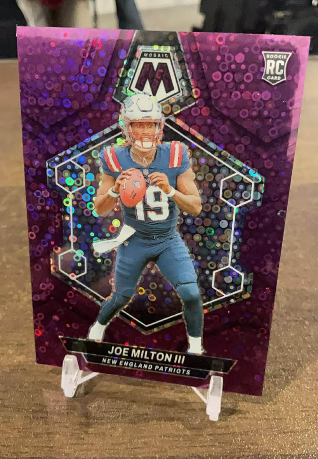 2024 Panini Mosaic - Rookies Joe Milton III #397 No Huddle Purple Mosaic... /50