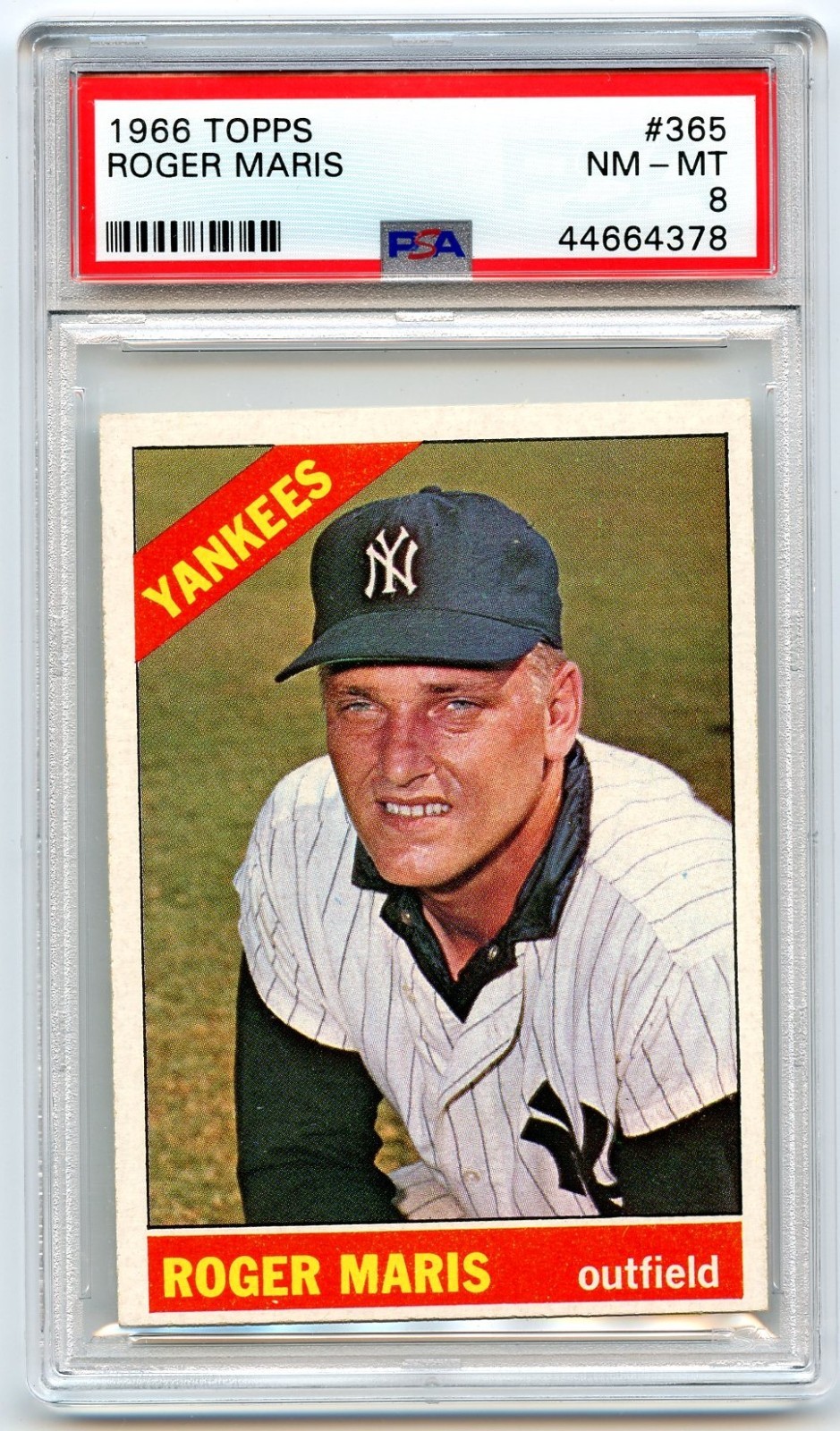 1966 Topps Roger Maris #365 Yankees PSA 8