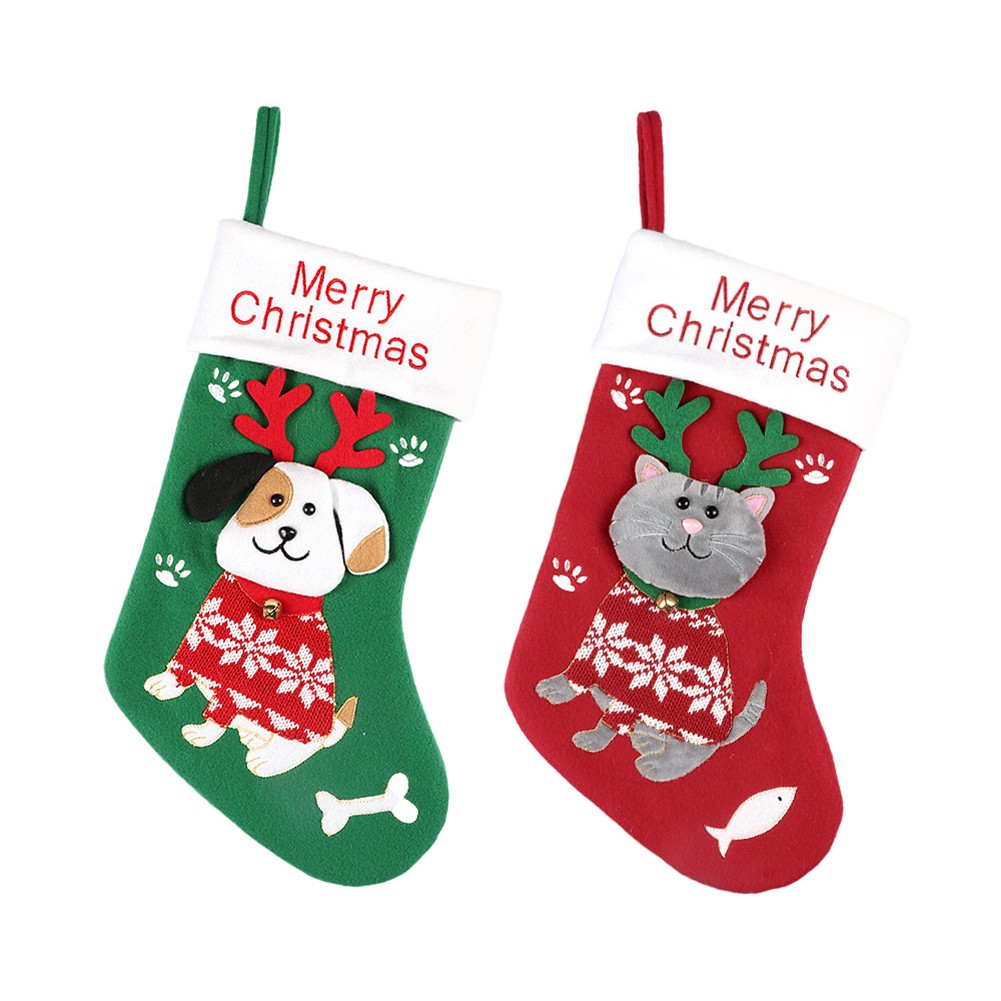 Christmas Socks Christmas Tree Hanging Decoration Socks Xmas Candy Gift Stocking