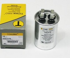 TitanPro TRCF15 HVAC Round Motor Run Capacitor. 15 MFD/UF 440/370 Volts