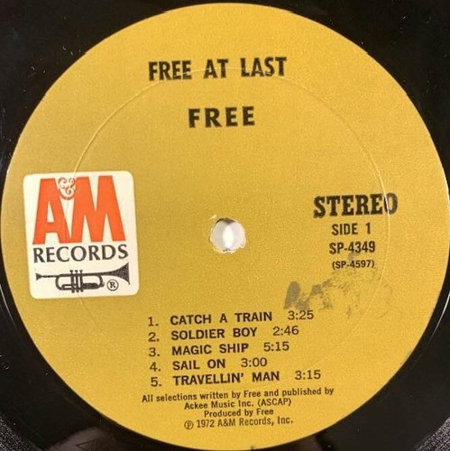 Free - Free At Last, LP (A&M Records 4349) - Picture 4 of 6