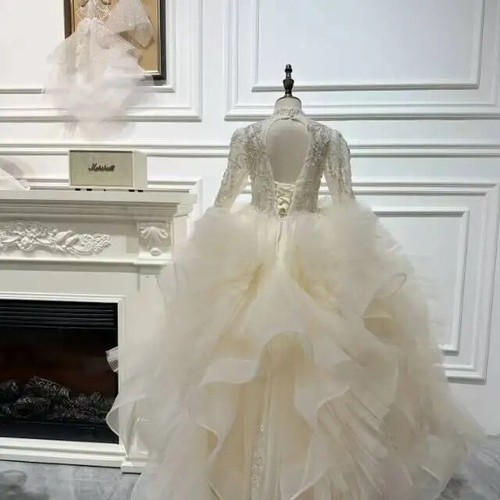 Child Formal Dress White Gorgeous Girl Clothing Elegant Girls Evening Dress Gown - Picture 3 of 12