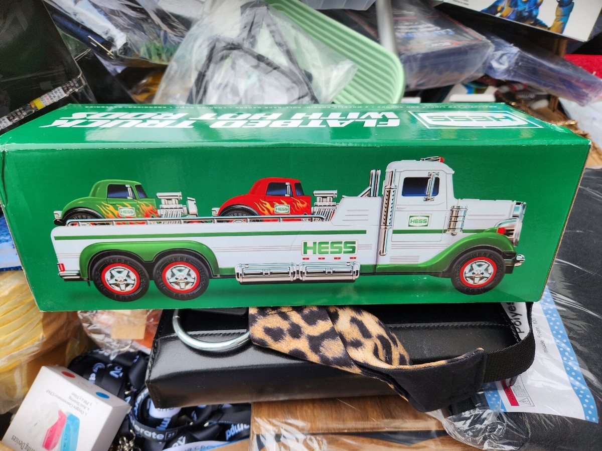 Hess Flatbed Truck and Hot Rods NEW IN damage BOX