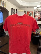 Vintage XL Harley Davidson T-Shirt Charlotte NC Red Motorcycles