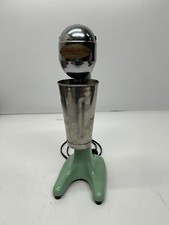 Vtg Hamilton Beach Model 27 Milkshake Malt Mixer Jadeite Green Works W/ Cup