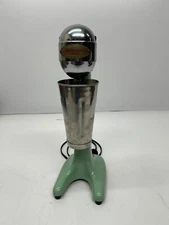Vtg Hamilton Beach Model 27 Milkshake Malt Mixer Jadeite Green Works W/ Cup