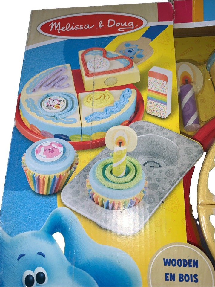 Melissa & Doug 38Piece Wooden Birthday Party Playset (New Damaged Box