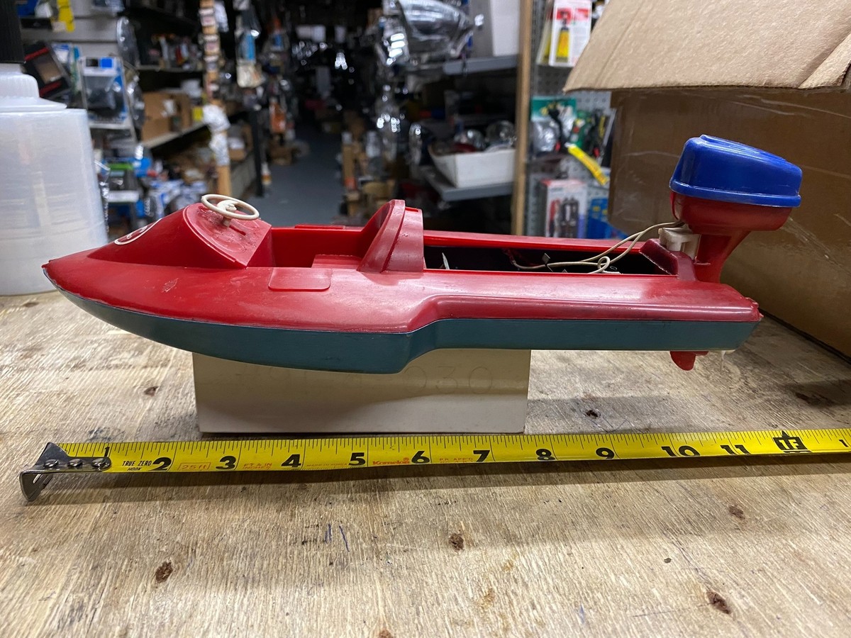 Vtg RC Boat Tether battery Powered Engine Motor Monarch Speed Japan?  Outboard