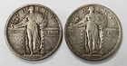 Lot of (2) 1920-P Standing Liberty Silver Quarters in XF Condition