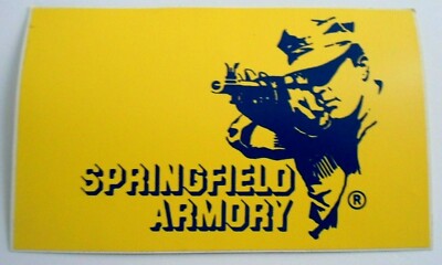 Werbe-Aufkleber Springfield Armory Genesco Illinois USA Gewehre M1A Pistolen