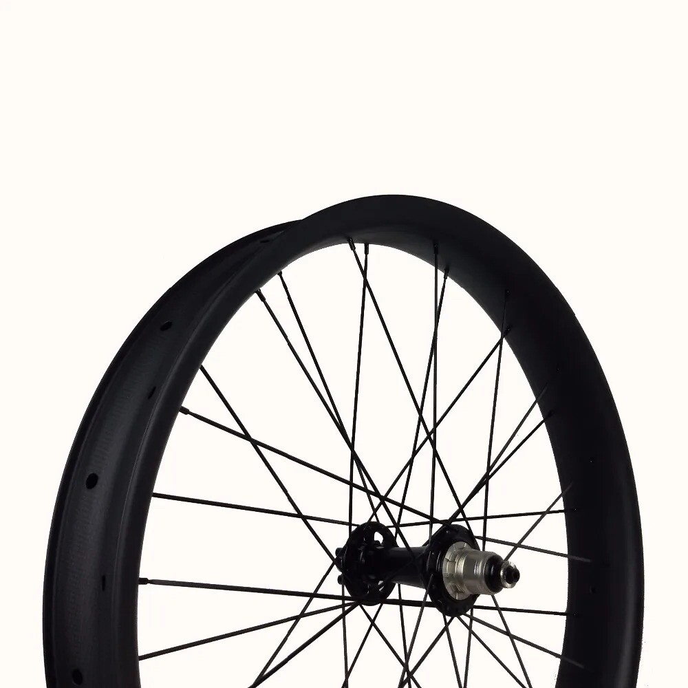 26inch Carbon Snow Fat Bike Wheelset 80*25mm Clincher Tubeless Fatbike Parts