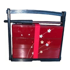 Sushi Lunchbox - Japan Bring Back - W Chopsticks - Never Used - Plastic