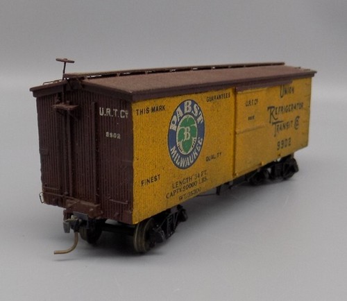 Vtg HO Pabst Union Refrigerator Transit Train 9902 Reefer Hand Built Wood Kit - Picture 10 of 19