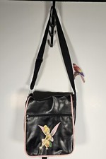 Disney Tinker Bell satchel bag black with adjustable shoulder strap zip pockets