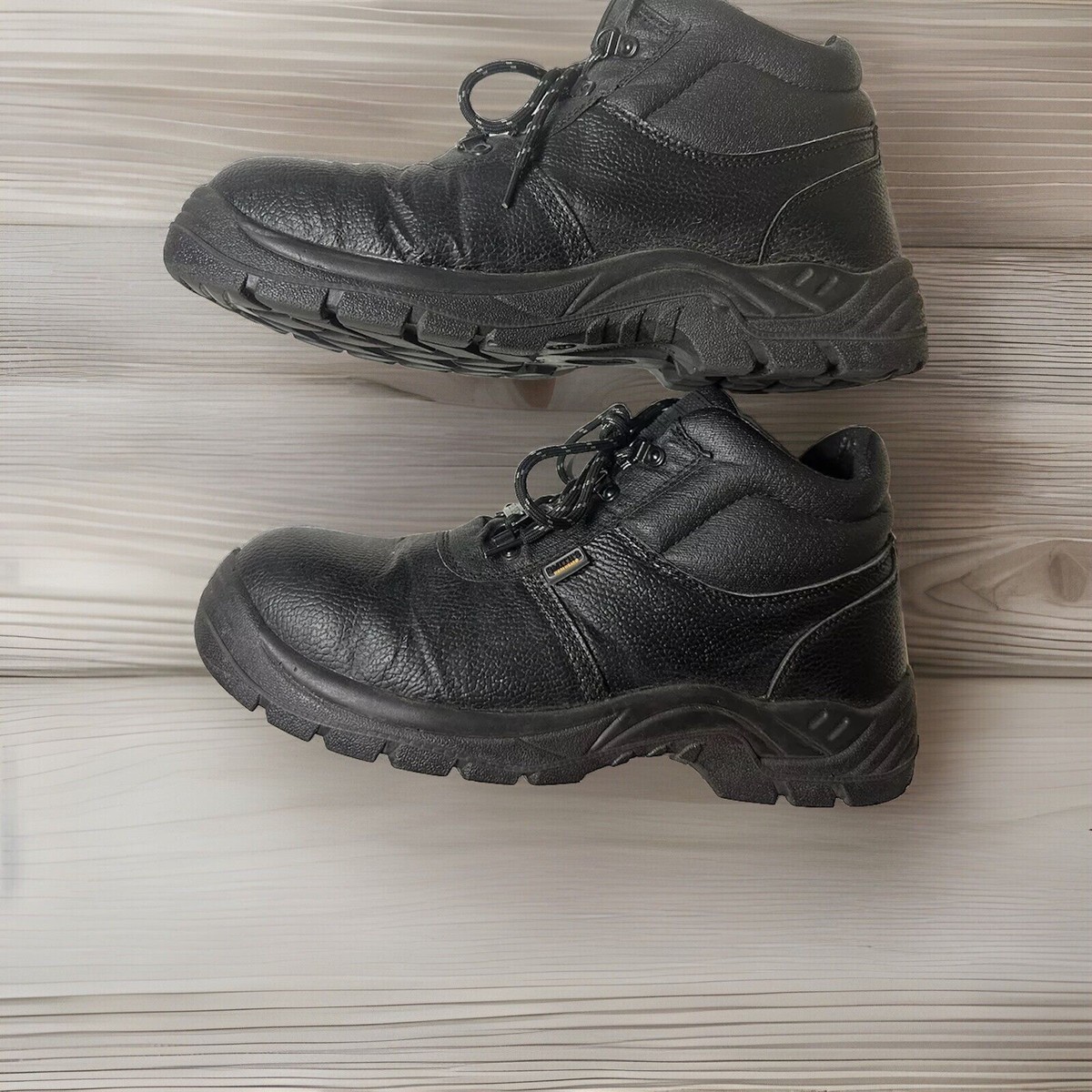 Steel Toe Mid Height Work Boot Lace-Up Leather Men\'s Boots STEEL TOE LACE UP WORK BOOT MICH BLACK – Oxford Steels main image 2