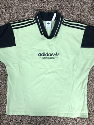 Adidas Team Keeper Skateboarding Jersey Unisex Large Modified Sleeves Lime Green