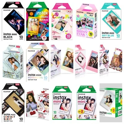 Verschiedene bunte Fujifilm Instax Mini Filme für Sofortbildkameras von Fuji !!