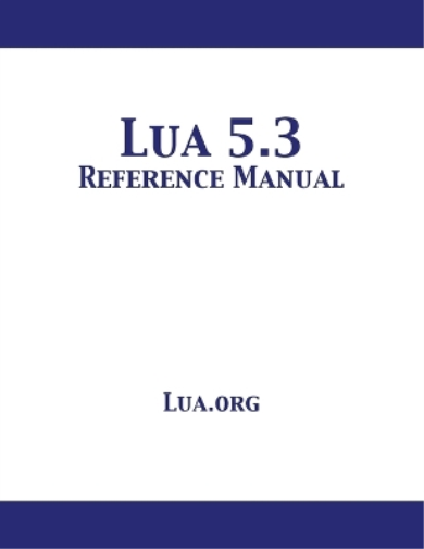Lua Org Lua 5.3 Reference Manual (Tascabile)
