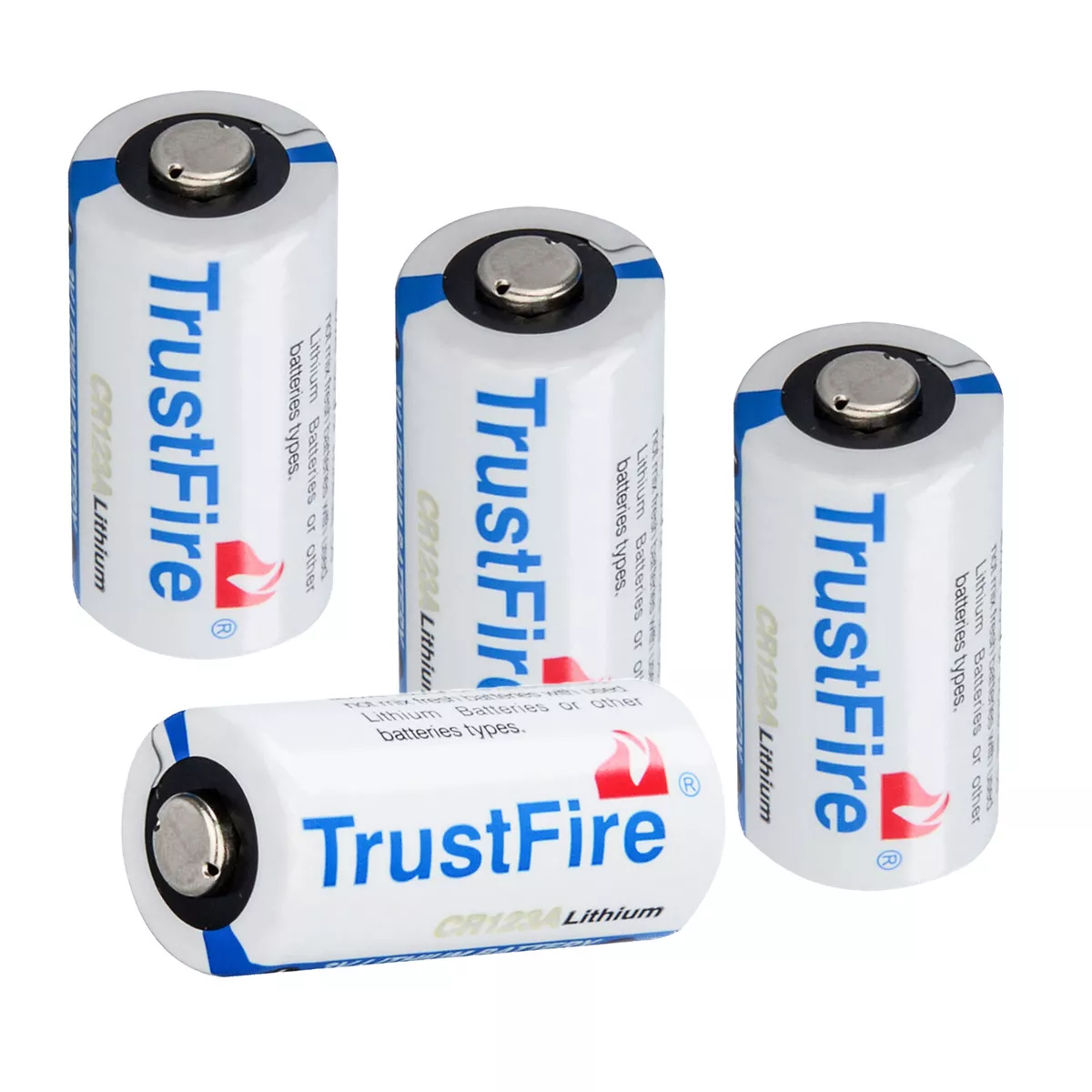 4X Trustfire CR123A CR123 Lithium Batteries 3V 1300mAh EXP 2030 for Camera  Torch