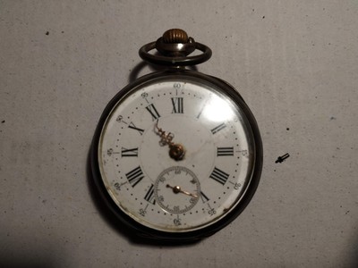 Montre à Gousset Ancienne Vintage - Cylindre Dix Rubis - N°2 - Cadran émaillé - France Début 1900