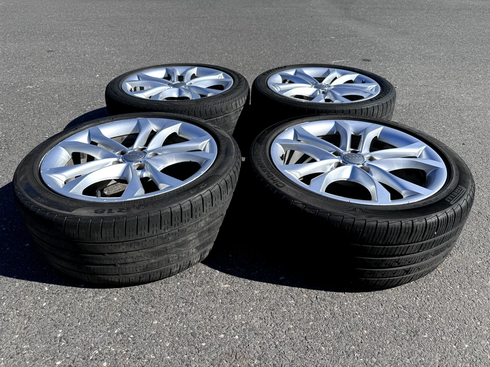 2008-2016 AUDI S4 S5 WHEELS & TIRES 18X8 10 SPOKE 8K0 601 025 J OEM - Image 2 of 4